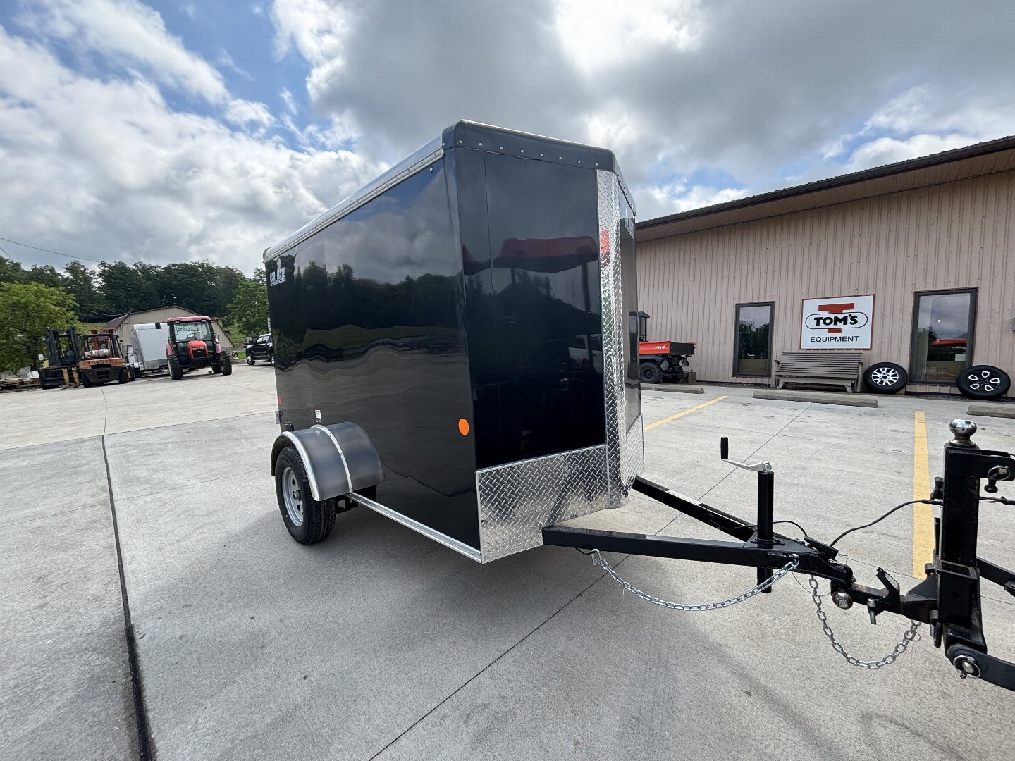 New 2025 Car Mate Trailers 5X8 ECV Enclosed Trailer - Black - W/ Ramp Door - 2990# GVWR