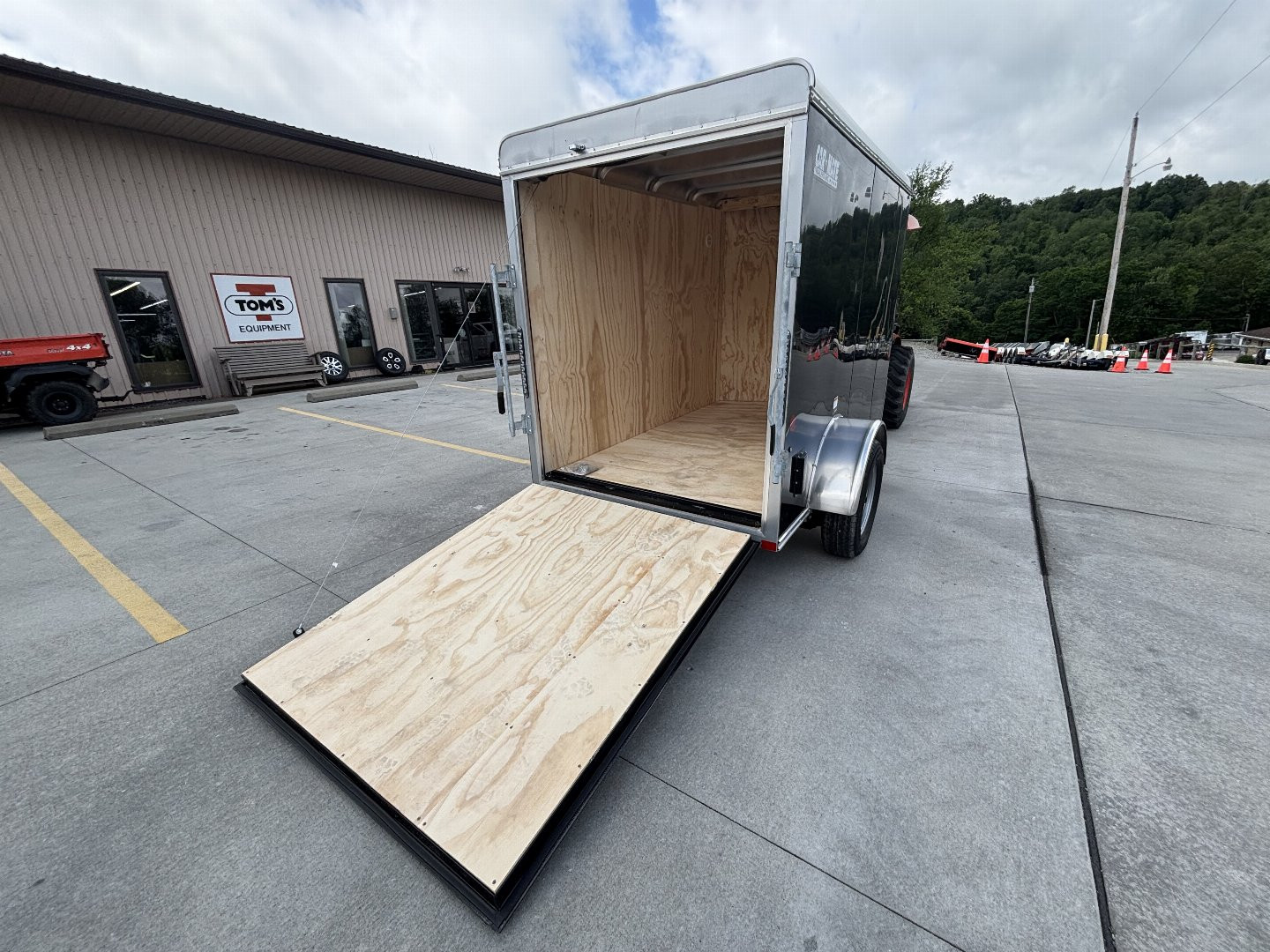 New 2025 Car Mate Trailers 5X8 ECV Enclosed Trailer - Black - W/ Ramp Door - 2990# GVWR