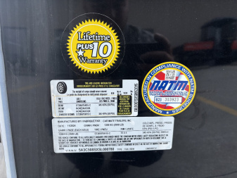 New 2025 Car Mate Trailers 5X8 ECV Enclosed Trailer - Black - W/ Ramp Door - 2990# GVWR