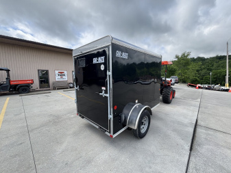 New 2025 Car Mate Trailers 5X8 ECV Enclosed Trailer - Black - W/ Ramp Door - 2990# GVWR