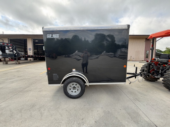 New 2025 Car Mate Trailers 5X8 ECV Enclosed Trailer - Black - W/ Ramp Door - 2990# GVWR