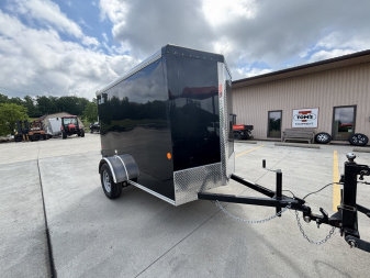 New 2025 Car Mate Trailers 5X8 ECV Enclosed Trailer - Black - W/ Ramp Door - 2990# GVWR