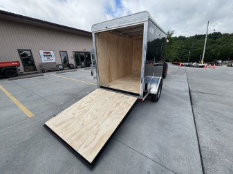 New 2025 Car Mate Trailers 5X8 ECV Enclosed Trailer - Black - W/ Ramp Door - 2990# GVWR