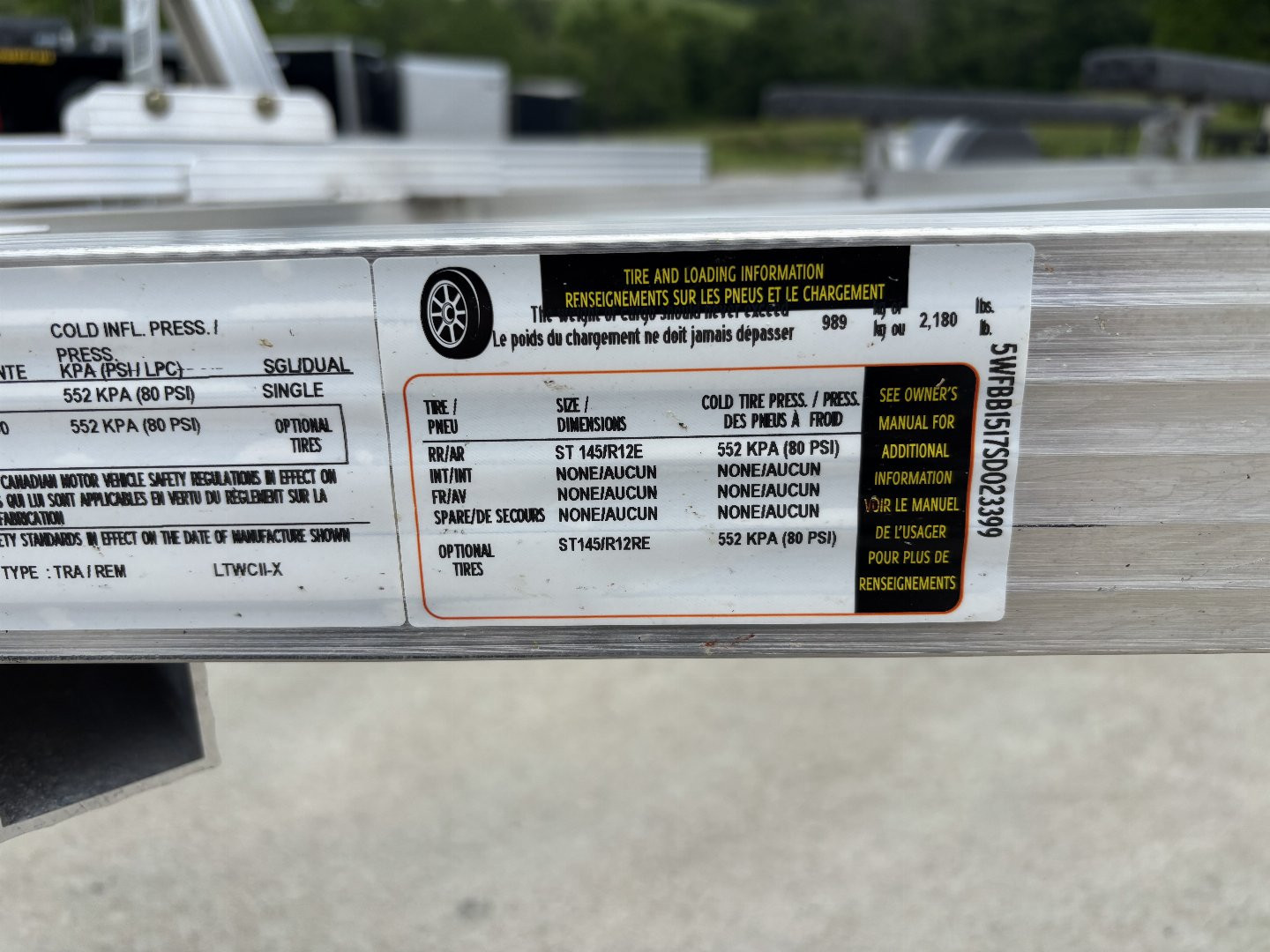 New 2025 Triton Trailers LTWCII-X Watercraft Trailer (2 PLACE) w/ Aluminum Wheel Upgrade - 2500# GVWR