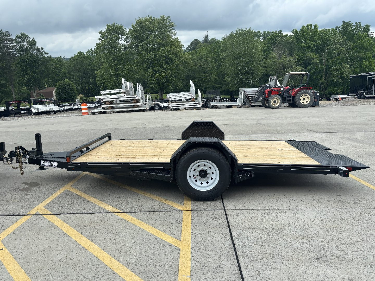 New 2025 (LIGHTLY USED DEMO) CornPro Trailers - UT-14 SAT Tilt Equipment Trailer 14' - Single Axle - Electric Brakes - 7000# GVWR
