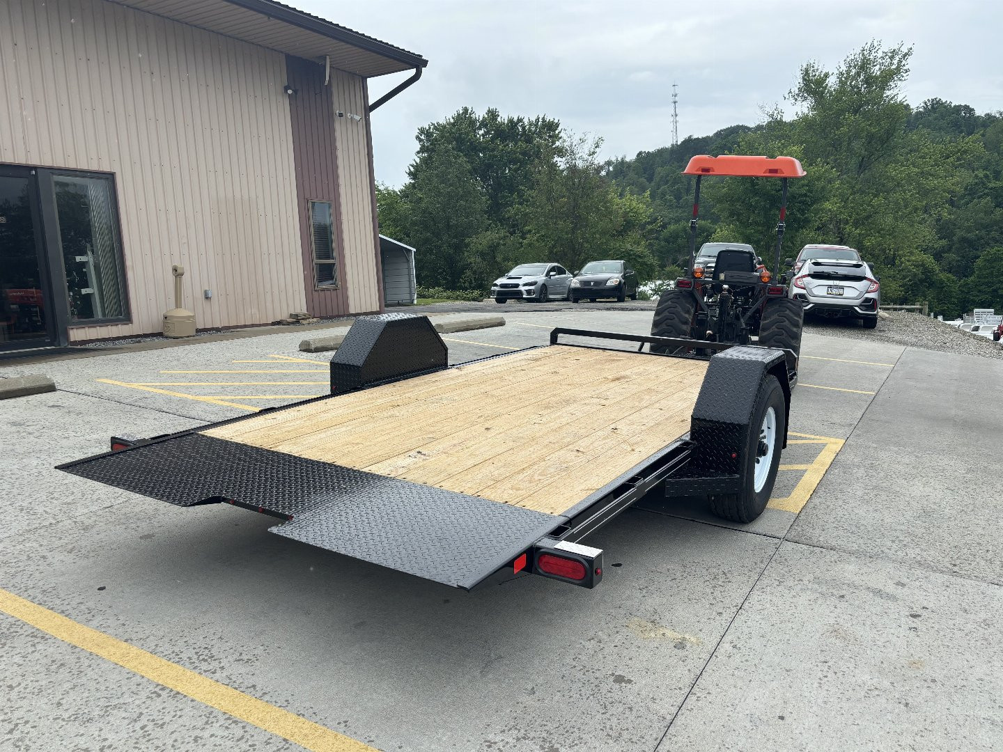 New 2025 (LIGHTLY USED DEMO) CornPro Trailers - UT-14 SAT Tilt Equipment Trailer 14' - Single Axle - Electric Brakes - 7000# GVWR