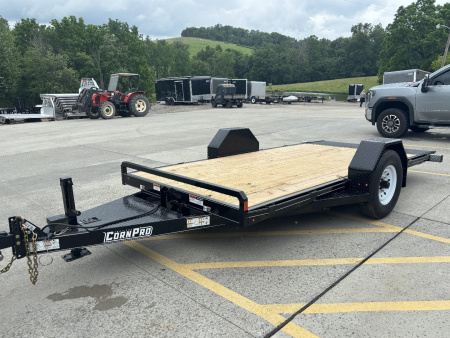 New 2025 (LIGHTLY USED DEMO) CornPro Trailers - UT-14 SAT Tilt Equipment Trailer 14' - Single Axle - Electric Brakes - 7000# GVWR