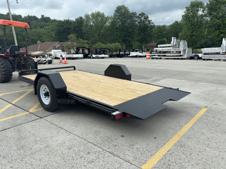 New 2025 (LIGHTLY USED DEMO) CornPro Trailers - UT-14 SAT Tilt Equipment Trailer 14' - Single Axle - Electric Brakes - 7000# GVWR