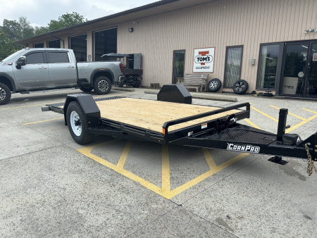 New 2025 (LIGHTLY USED DEMO) CornPro Trailers - UT-14 SAT Tilt Equipment Trailer 14' - Single Axle - Electric Brakes - 7000# GVWR