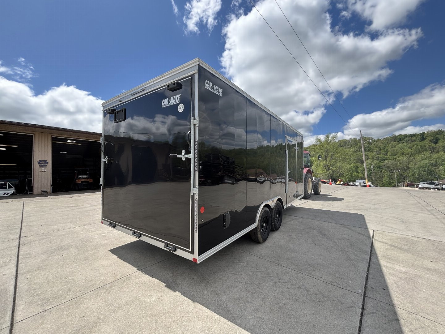 New 2025 Car Mate Trailers 8 1/2 X 20 Custom Car Enclosed Trailer - Black W/ Ramp Door & Get Out Man Door - 9990# GVWR