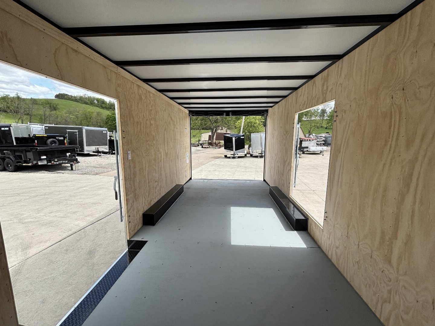 New 2025 Car Mate Trailers 8 1/2 X 20 Custom Car Enclosed Trailer - Black W/ Ramp Door & Get Out Man Door - 9990# GVWR