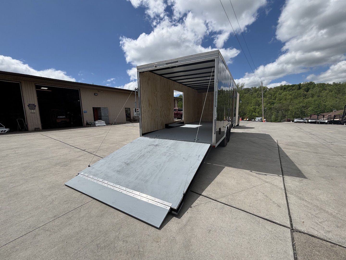 New 2025 Car Mate Trailers 8 1/2 X 20 Custom Car Enclosed Trailer - Black W/ Ramp Door & Get Out Man Door - 9990# GVWR