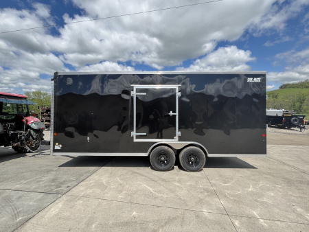 New 2025 Car Mate Trailers 8 1/2 X 20 Custom Car Enclosed Trailer - Black W/ Ramp Door & Get Out Man Door - 9990# GVWR