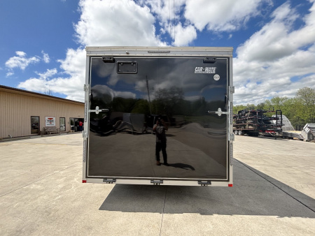 New 2025 Car Mate Trailers 8 1/2 X 20 Custom Car Enclosed Trailer - Black W/ Ramp Door & Get Out Man Door - 9990# GVWR