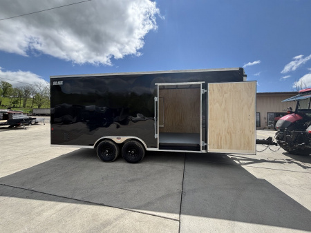 New 2025 Car Mate Trailers 8 1/2 X 20 Custom Car Enclosed Trailer - Black W/ Ramp Door & Get Out Man Door - 9990# GVWR