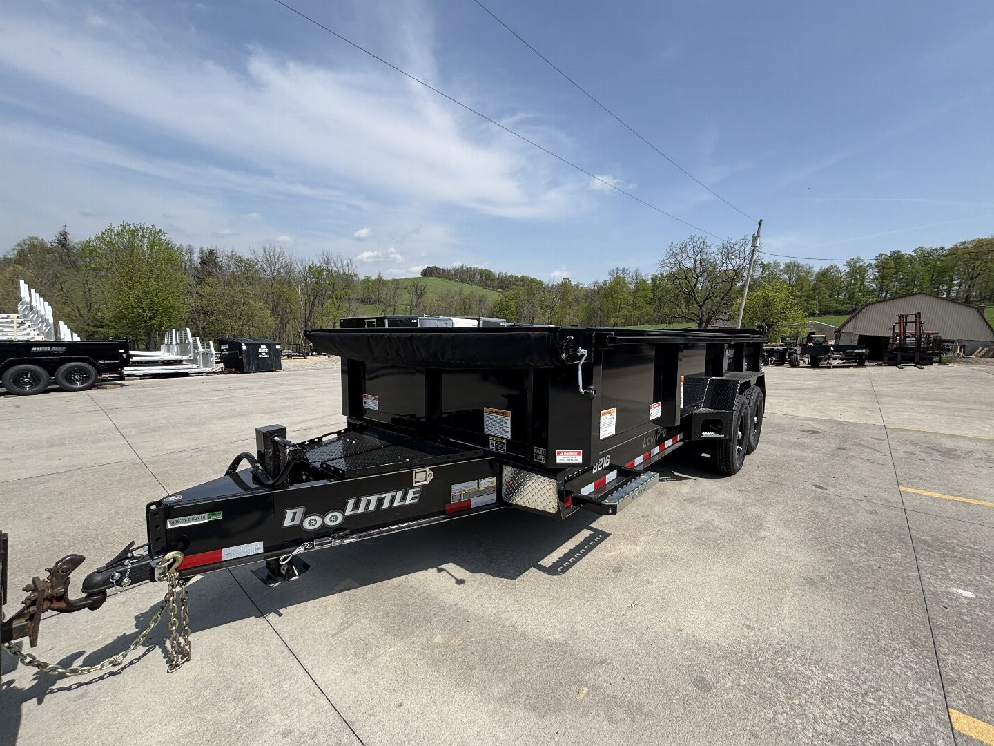 New 2025 Doolittle Trailers MD 82"X16' Dump Trailer w/ Wireless Remote - 14,000# GVWR