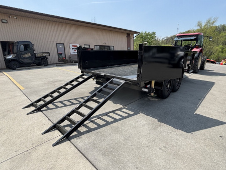 New 2025 Doolittle Trailers MD 82"X16' Dump Trailer w/ Wireless Remote - 14,000# GVWR