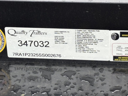 New 2025 Quality Trailers 23' Deckover (18' + 5' Dovetail) - Pro Series w/ 3 Lay Down Ramps - 17000# GVWR