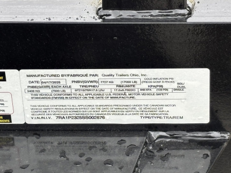 New 2025 Quality Trailers 23' Deckover (18' + 5' Dovetail) - Pro Series w/ 3 Lay Down Ramps - 17000# GVWR