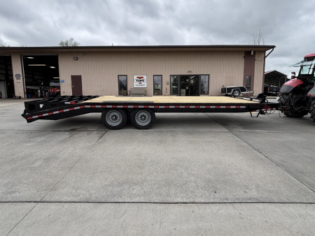 New 2025 Quality Trailers 23' Deckover (18' + 5' Dovetail) Pro Series w/ 3 Lay Down Ramps - 17000# GVWR