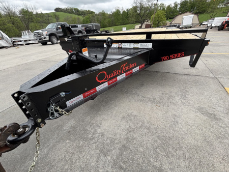 New 2025 Quality Trailers 23' Deckover (18' + 5' Dovetail) - Pro Series w/ 3 Lay Down Ramps - 17000# GVWR