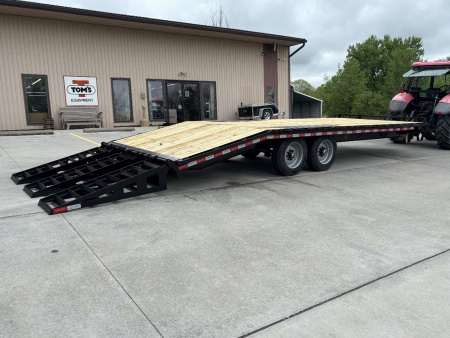 New 2025 Quality Trailers 23' Deckover (18' + 5' Dovetail) - Pro Series w/ 3 Lay Down Ramps - 17000# GVWR