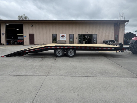 New 2025 Quality Trailers 23' Deckover (18' + 5' Dovetail) - Pro Series w/ 3 Lay Down Ramps - 17000# GVWR