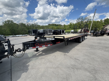 New 2026 Quality Trailers 25' Deckover (20'+5' Pop Up Dovetail) - Pro Series - Pintle - Tandem Dual - 25,000# GVWR