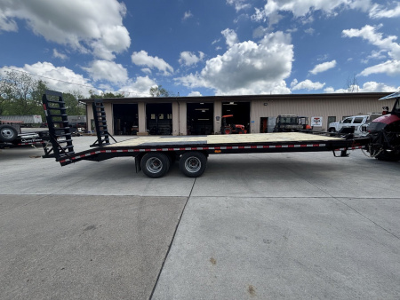 New 2026 Quality Trailers 25' Deckover (20'+5' POP UP DOVE TAIL) Pro Series - Pintle - Tandem Dual w/ POP UP Dove Tail - 25,000# GVWR