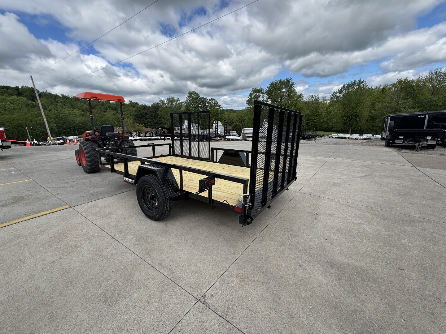 New 2025 Premier Trailers 76"X12' Utility Trailer W/ Side Load Ramp - 2995# GVWR