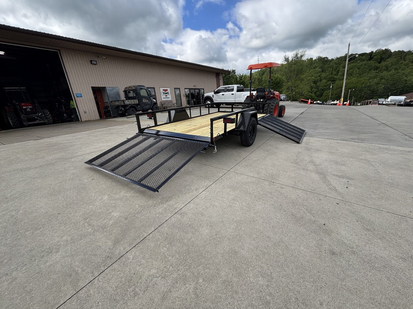 New 2025 Premier Trailers 76"X12' Utility Trailer W/ Side Load Ramp - 2995# GVWR