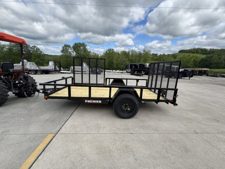 New 2025 Premier Trailers 76"X12' Utility Trailer W/ Side Load Ramp - 2995# GVWR