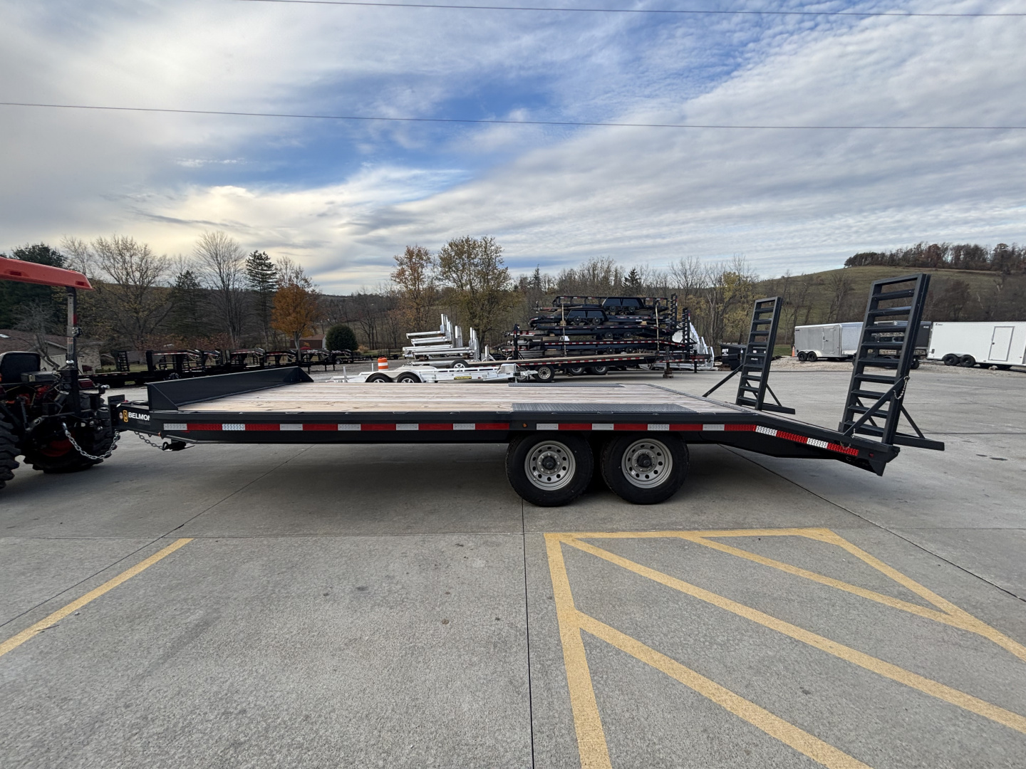 New 2025 Belmont Trailers 102"X20' Deckover HD Trailer - Charcoal Gray - 14,000# GVWR