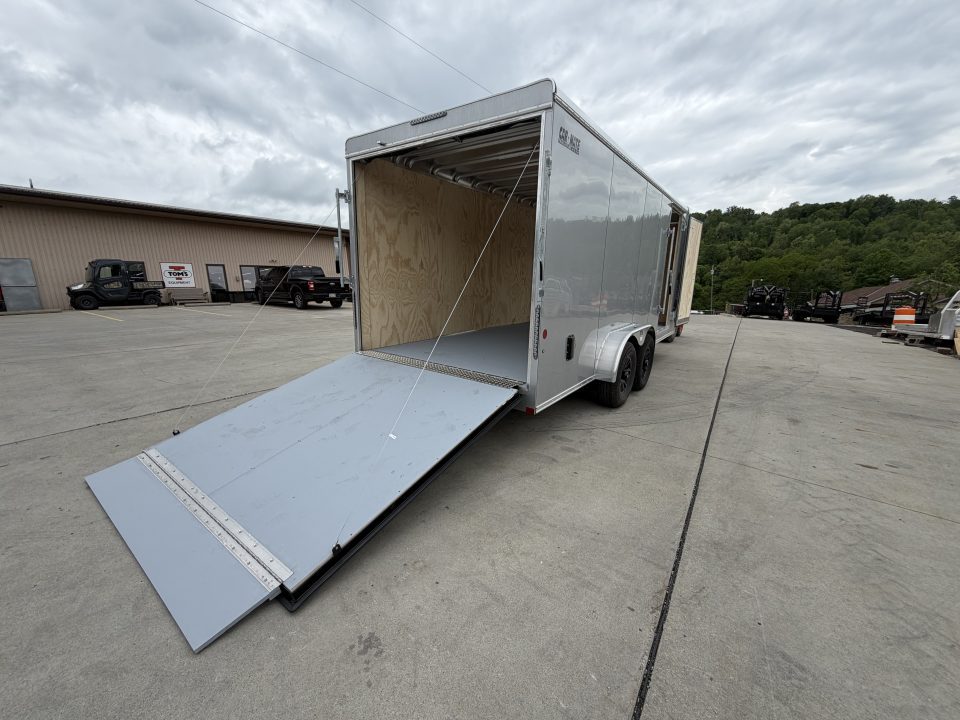 New 2026 Car Mate Trailers 7x18 Custom Cargo HD Enclosed Trailer - Silver Frost - (6" Extra Height - 16" O/C Cross Members) - w/ Ramp - 9990# GVWR