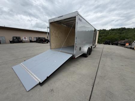 New 2026 Car Mate Trailers 7x18 Custom Cargo HD Enclosed Trailer - Silver Frost - (6" Extra Height - 16" O/C Cross Members) - w/ Ramp - 9990# GVWR