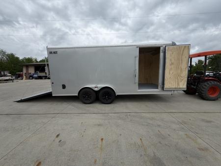 New 2026 Car Mate Trailers 7x18 Custom Cargo HD Enclosed Trailer - Silver Frost - (6" Extra Height - 16" O/C Cross Members) - w/ Ramp - 9990# GVWR