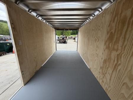 New 2026 Car Mate Trailers 7x18 Custom Cargo HD Enclosed Trailer - Silver Frost - (6" Extra Height - 16" O/C Cross Members) - w/ Ramp - 9990# GVWR