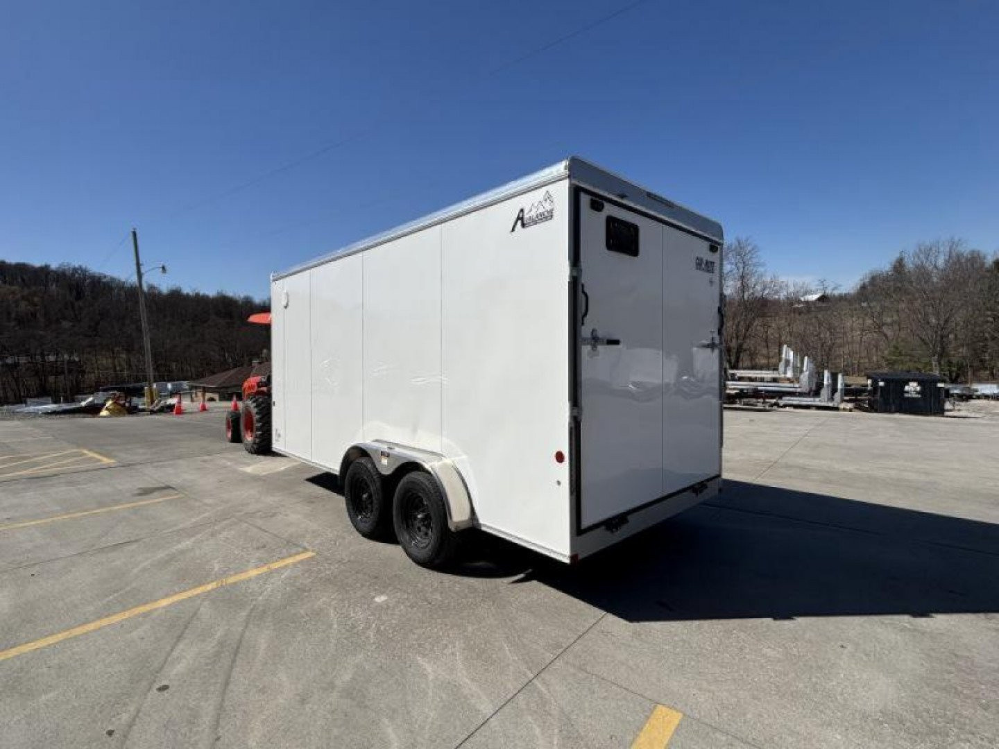 New 2025 Car Mate Trailers 7x16 Avalanche Enclosed Trailer (V-Nose) - White w/ Ramp - 12" Extra Height - 7000# GVWR
