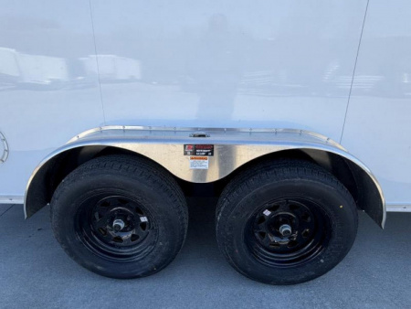 New 2025 Car Mate Trailers 7x16 Avalanche Enclosed Trailer (V-Nose) - White w/ Ramp - 12" Extra Height - 7000# GVWR