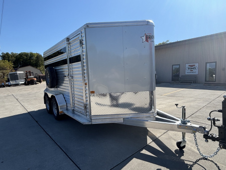 New 2026 Frontier Trailers 7'X14' - Live Stock Trailer - Silver / Black Logo - 7000# GVWR
