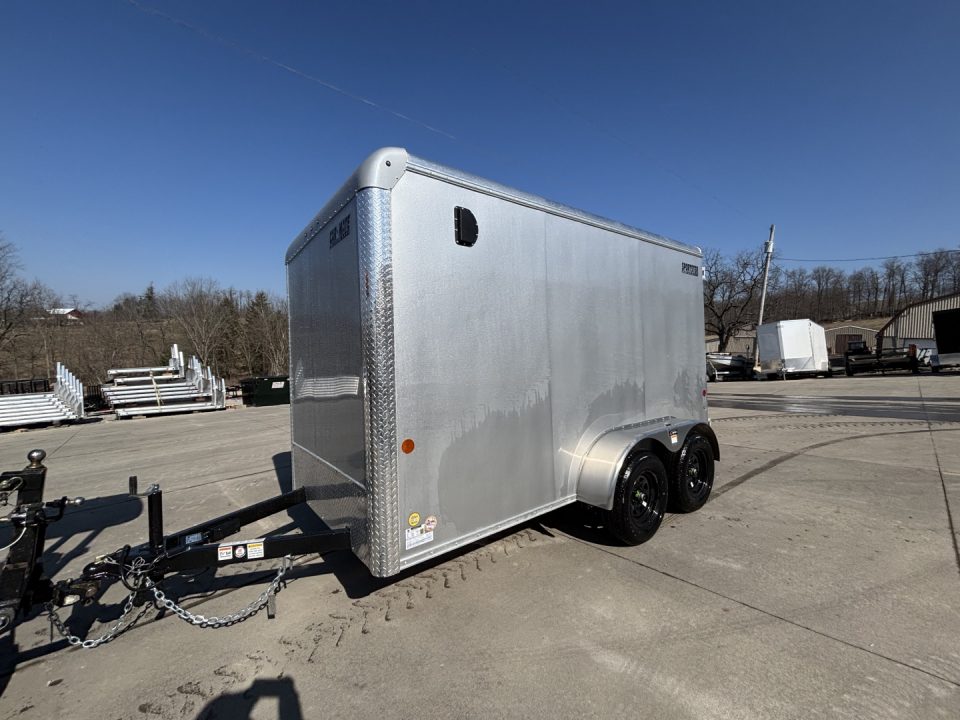New 2026 Car Mate Trailers 6X12 EC-HD Enclosed Trailer - Silver Frost w/ Barn Doors - 7000# GVWR