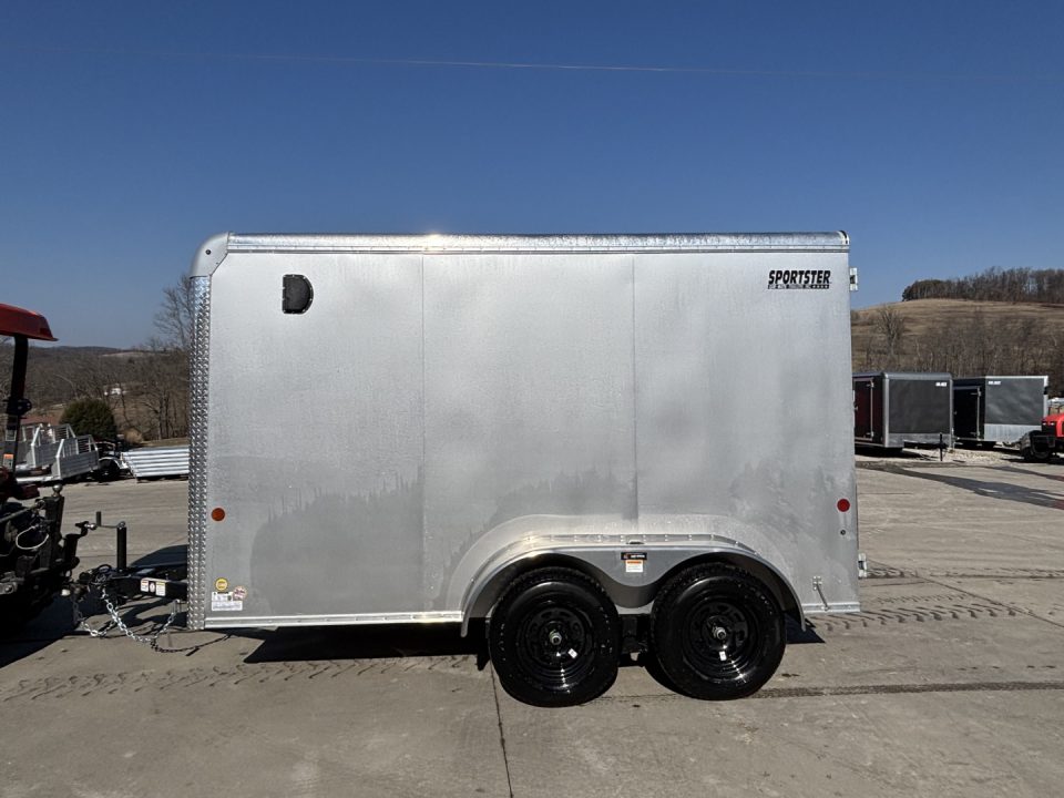 New 2026 Car Mate Trailers 6X12 EC-HD Enclosed Trailer - Silver Frost w/ Barn Doors - 7000# GVWR