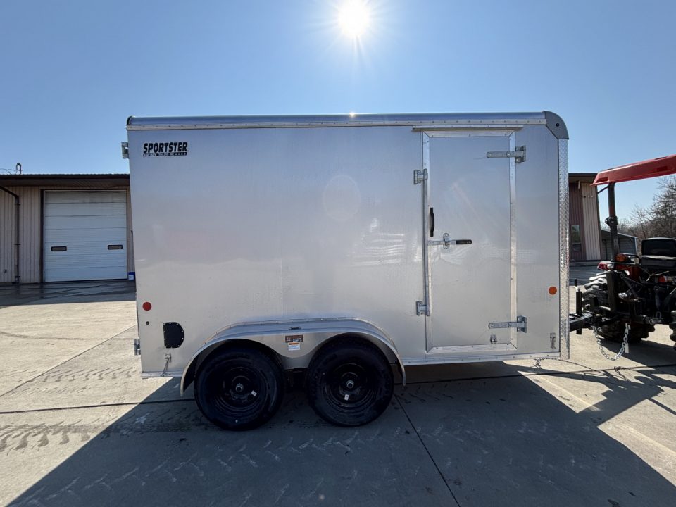 New 2026 Car Mate Trailers 6X12 EC-HD Enclosed Trailer - Silver Frost w/ Barn Doors - 7000# GVWR