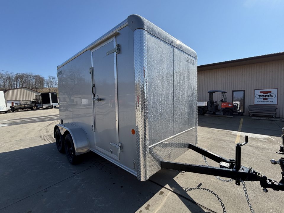 New 2026 Car Mate Trailers 6X12 EC-HD Enclosed Trailer - Silver Frost w/ Barn Doors - 7000# GVWR