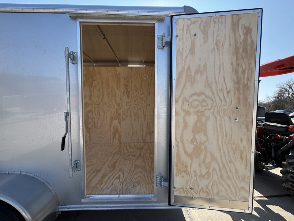 New 2026 Car Mate Trailers 6X12 EC-HD Enclosed Trailer - Silver Frost w/ Barn Doors - 7000# GVWR