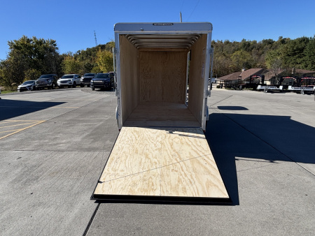 New 2025 Car Mate Trailers 612ECV (V-Nose) Enclosed Trailer - Black w/ Ramp - 2990# GVWR