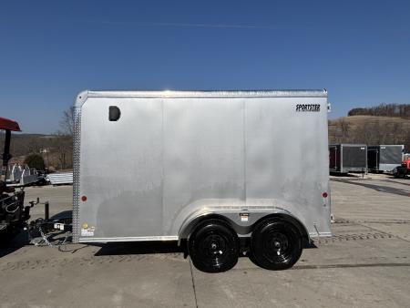 New 2026 Car Mate Trailers 6X12 EC-HD Enclosed Trailer - Silver Frost w/ Barn Doors - 7000# GVWR