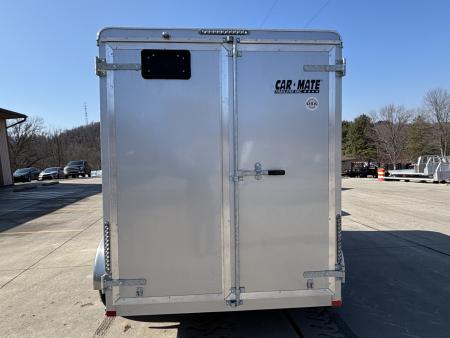 New 2026 Car Mate Trailers 6X12 EC-HD Enclosed Trailer - Silver Frost w/ Barn Doors - 7000# GVWR
