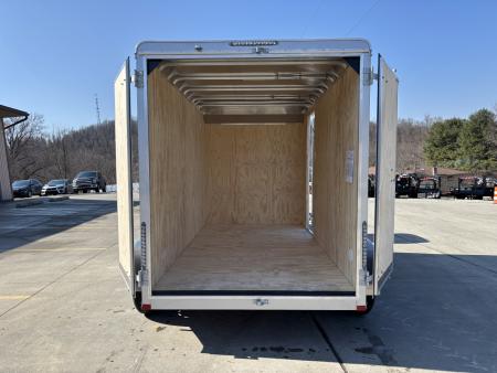 New 2026 Car Mate Trailers 6X12 EC-HD Enclosed Trailer - Silver Frost w/ Barn Doors - 7000# GVWR
