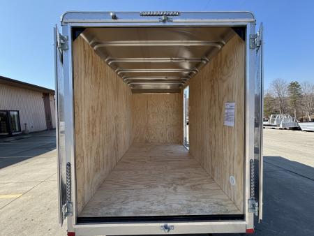 New 2026 Car Mate Trailers 6X12 EC-HD Enclosed Trailer - Silver Frost w/ Barn Doors - 7000# GVWR